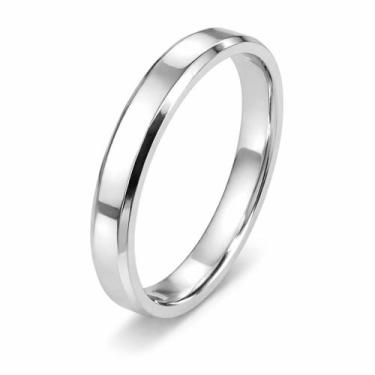 Imagem de Aliança em Prata 925 Chanfrada - Design Exclusivo e Moderno - Justino 