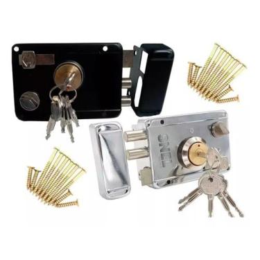 Imagem de Fechadura Elétrica Anti Furto Trava De Proteção Porta 6 Chaves - Snel,