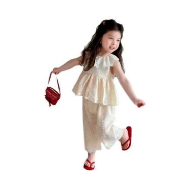 Imagem de Conjunto De Vestido Com Renda E Poás Estilo Coreano Para Meninas, Roup