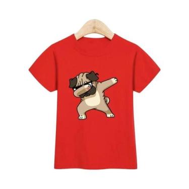 Imagem de Camiseta Infantil De Manga Curta Com Estampa De Cachorro, Roupa Esport
