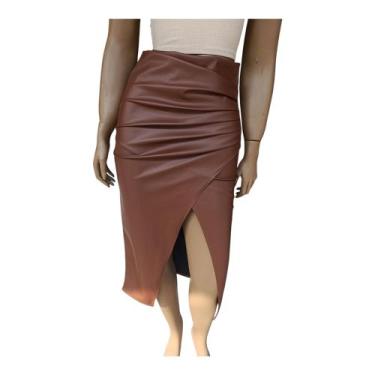 Imagem de Saia Courinho/ Com uma Fenda/Coleção Nova - Nanda Fashion Boutique, Ma