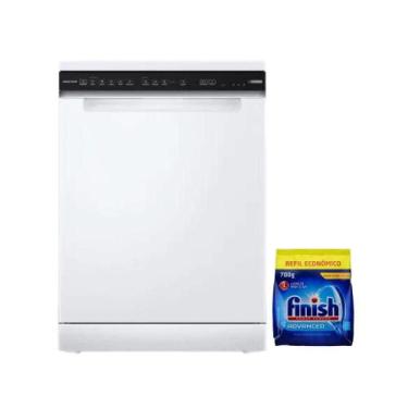 Imagem de Kit Lava-Louças Brastemp 15S BC e Detergente em Pó Finish 700g, 110V