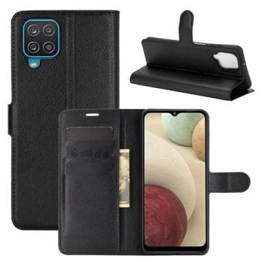 Imagem de Capa Capinha Flip Carteira Para Samsung Galaxy A12 / M12 PRETO - MBOX
