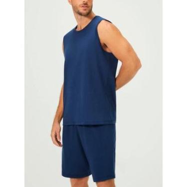 Imagem de Pijama Regata Hering 7ATA Masculino Algodão T. P/XXG-Masculino