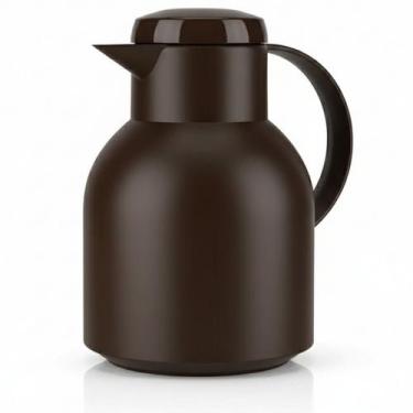 Imagem de Garrafa Térmica 1L Emsa Samba Quick Press Marrom Café Quente por 12H