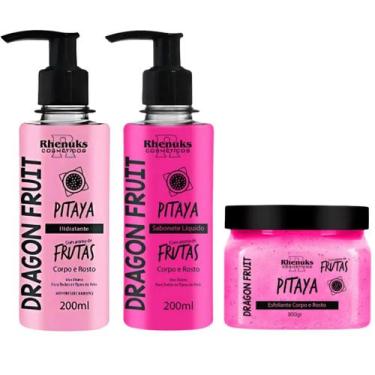 Imagem de Kit Sabonete + Esfoliante + Hidratante Rhenuks Rotina Corpo e Rosto Pe