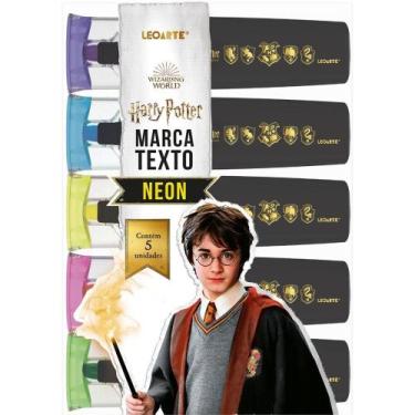 Imagem de Caneta Marca Texto HARRY Potter 5CORES Neon Estojo - Leonora