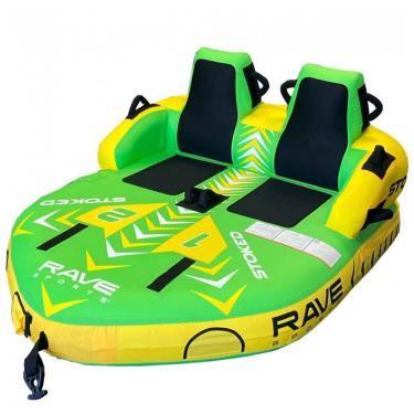 Imagem de Boia Rebocável Aquática RAVE Sports 02644 para 2 Pessoas, Verde