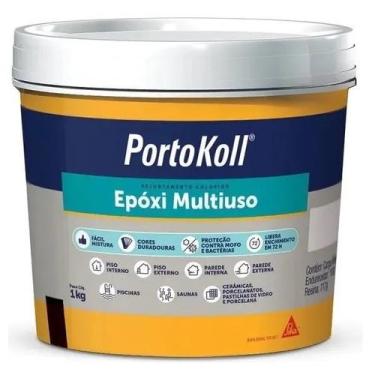 Imagem de Rejunte Epoxi Piscina e Porcelanato Portokoll 1KG Marfin - Sika