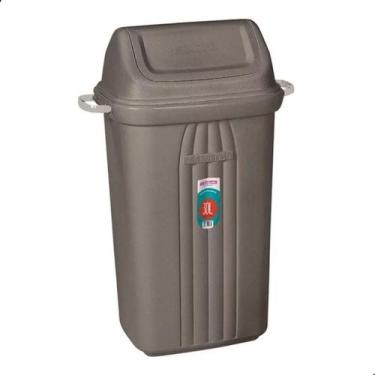 Imagem de Lixeira Plástica com Tampa Basculante 30L Castor Sanremo