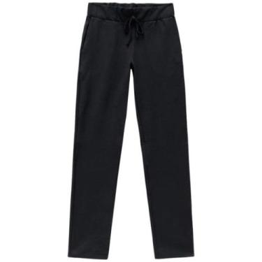 Imagem de Calça Moletom Reta Feminina Malwee Ref. 50964, Preto, M