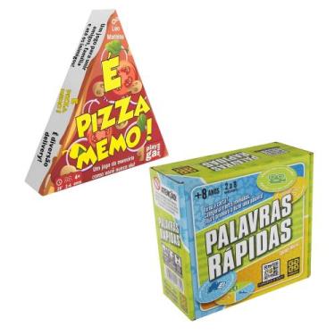 Imagem de COMP Kit Jogos Educativos Infantil e Familiar Pizza Memo Cooper Fun + 
