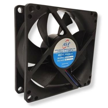 Imagem de Cooler Mini Ventilador 8025S-12 3 Fios 12V AsaFan 80x80x25mm - Asa Fan