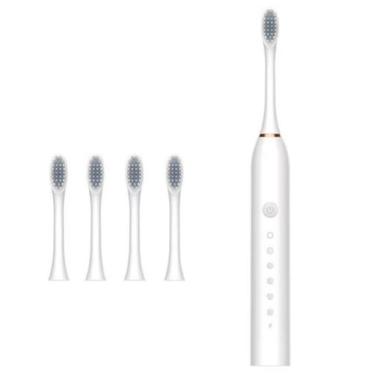 Imagem de Escova de Dentes Elétrica Recarregável USB Para Adultos e Crianças, Br