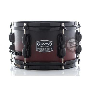 Imagem de Caixa RMV FiberTech Red Black Fade 10x6 Casco Híbrido com Aros Inoxidá