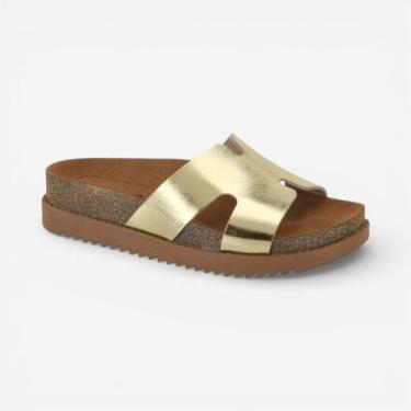 Imagem de Tamanco Papete Moleca Metalizado Dourado, Dourado, 38