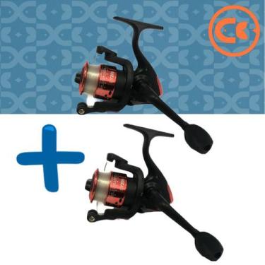 Imagem de Kit de 2 Molinetes De Pesca Ultra Light Taue Sy200 Vermelho - 3 Rolame
