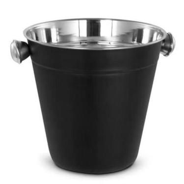 Imagem de Balde de gelo inox preto 14 cm - RIOTIJUCO
