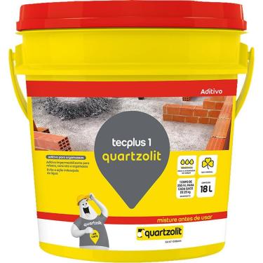 Imagem de Impermeabilizante para Concreto e Argamassa Tecplus 1 33216.02.34.052 Reduz Permeabilidade 18L Quartzolit
