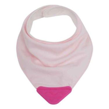 Imagem de Babador Bandana com Mordedor Impermeável Liso para Bebê Buba