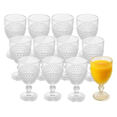 Imagem de Jogo 12 Taças de Vidro Coração para Água 330ML Design Romântico Transparente Lyor