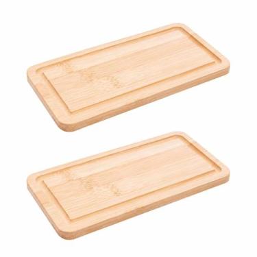 Imagem de Kit com 2 Tábuas Decoração Petisco em Bambu Hire 20x10x1cm - LYOR