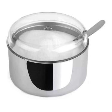 Imagem de Açucareiro 350ml 10,5cm Vision Em Aço Inox Com Tampa Acrílica - Forma 