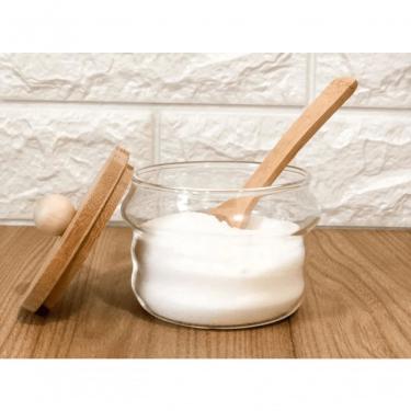Imagem de Açucareiro VD20272-7382 Vidro Borossilicato com Tampa de Madeira e Colher para Cozinha Transparente Mimo