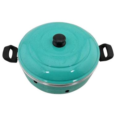 Imagem de Kit Forma de Bolo Vigorosa 5 em 1 Multiuso de Alumínio para Bolo Pudim Pizza e Churrasco Verde Continental