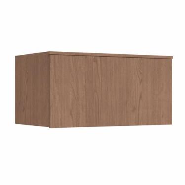 Imagem de Módulo Aéreo 1 Porta Basculante Requinte+ 100% MDF Marrom/Macadâmia - 