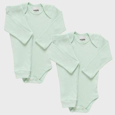 Imagem de Kit 2 Conjuntos Bebê Body + Calça Canelado Enxoval 100% Algodão Matern