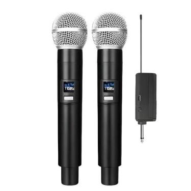 Imagem de Microfone Sem Fio Tomate MT-2031 c/ 02 Microfones