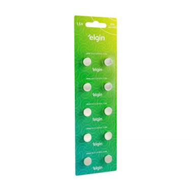 Imagem de Bateria alcalina lr44 cartela com 10 elgin ag13 lr1154
