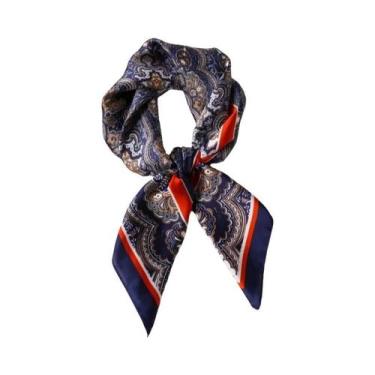 Imagem de Lenço Quadrado De Seda Luxuosa Para Mulheres, Hijab De Cetim, Faixa De