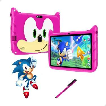 Imagem de Tablet Sonic Rosa kids Infantil 7 Polegadas Memória 128Gb - Markplace