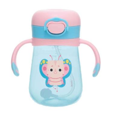 Imagem de Copo Infantil com Alça Canudo Silicone Treinamento Antivazamento Kouii