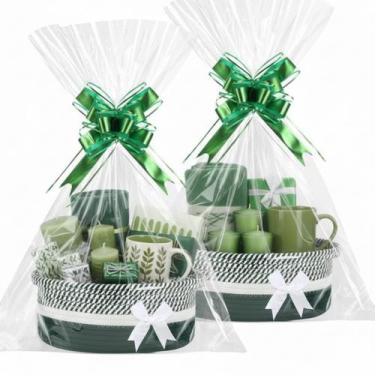 Imagem de Cesta de Presente Colingmill 2 Unidades 30x20x13 cm Branco/Verde