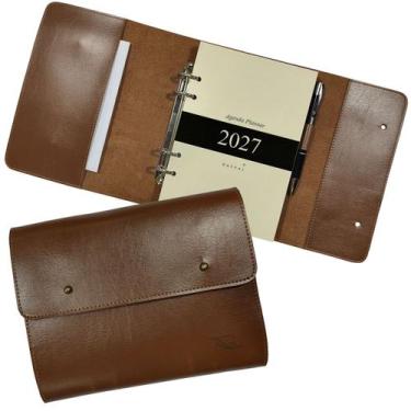 Imagem de Agenda Planner 2027 174-R Personalizada Raffai Couros, Caramelo