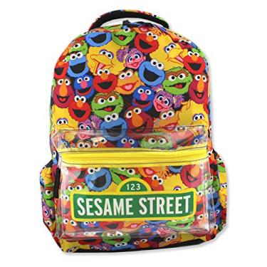 Imagem de Mochila escolar Sesame Street Gang Elmo para meninos e meninas de 40 cm (tamanho único, multicolorido)