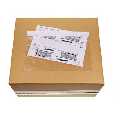 Imagem de Bolsas de envelopes com etiqueta de envio transparente Tupalizy, embalagem de carga, lista, adesivos, etiqueta, mangas para negócios, caixas de fatura, bolsas de poliéster, pacotes de armazenamento, 9.7x6.6 Inches, 20pcs