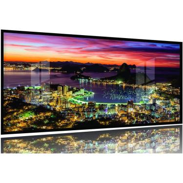 Imagem de Quadro Escritório Rio de Janeiro Luz 130x60 Moldura Preta 2x2
