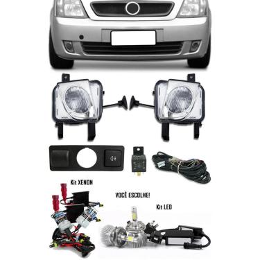 Imagem de Kit Farol De Milha Neblina Chevrolet Meriva + Kit Xenon 6000K 8000K Ou Kit Lâmpada Super Led 6000K