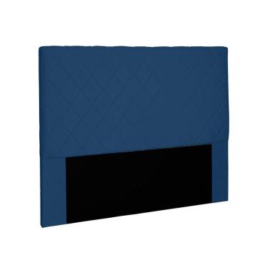 Imagem de Cabeceira Dubai Para Cama Box Queen 160cm Suede - D`Rossi Azul Marinho