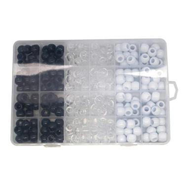 Imagem de 240 Peças de Misturadas 12x10mm Laços de Tranças Dreadlocks Miçangas com 5mm