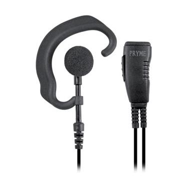 Imagem de PRYMEBLU SPM-301EB Série Responder SPM-300EB - Microfone de lapela: Microfone de lapela com fone de ouvido estilo gancho macio, preto