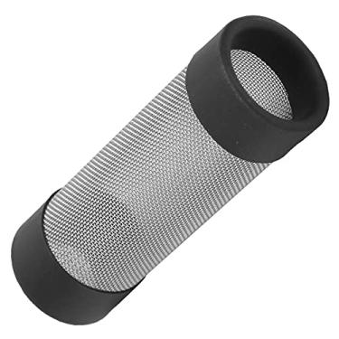 Imagem de Tnfeeon Filtro de admissão de aquário capa de rede de malha de peixe filtro de tubo de pré-filtro de metal acessório de filtro de malha de aço inoxidável protetor de filtro de aquário capa de entrada