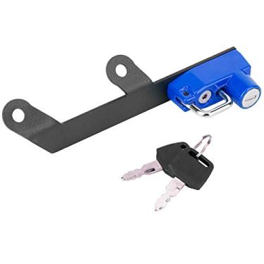 Imagem de Helmet Lock, Aluminium Alloy Motorcycle Alloy Anti-Theft Helmet Lock Mount Hook Left Side Fits for CB1000R 2008-2016(Blue)