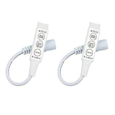 Imagem de RGBZONE 2 pçs DC 12V Mini 3 teclas LED Controlador 12V Interruptor Liga/Desliga Dimmer para 5050 3528 5630 RGB Luz de LED Strip