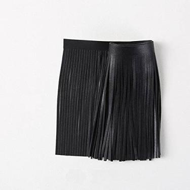 Imagem de Meetee 2 metros 15 cm x 3 mm couro camurça borla renda engrossar fita para bolsa bagagem acessórios de vestuário manual decoração diy, preto, couro, 3 mm