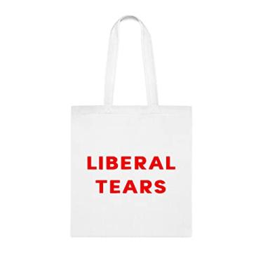 Imagem de Sacola de lágrimas liberais, presente de lágrimas liberais, bolsa de ombro de lágrimas liberais, sacolas reutilizáveis de cesta de Natal de aniversário, ideia de presente para ela,